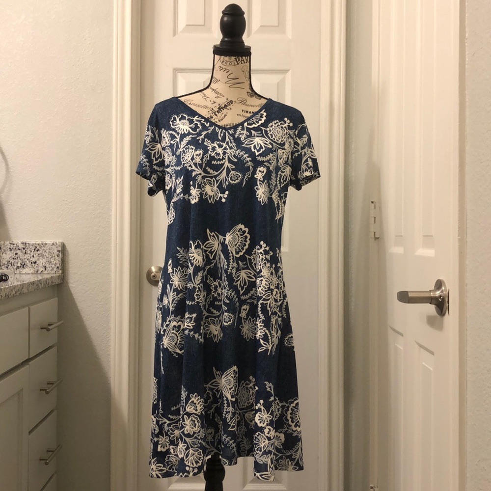 Pretty Blue and White Dress